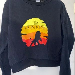 Lion king cropped sweatshirt